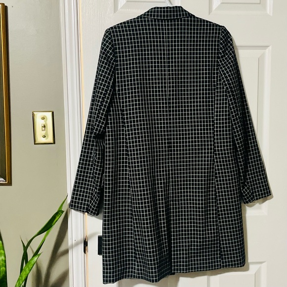 Mango One Button Patterned Lapel-collar Blazer - Picture 4 of 7